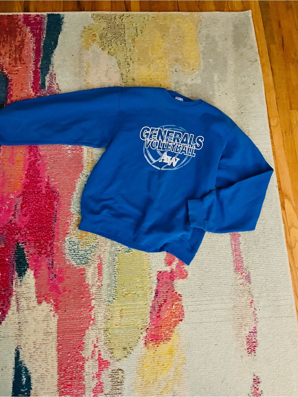 Jerzees Royal Blue Generals Volleyball Crewneck Sweatshirt